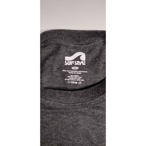 Surf Style Fort Lauderdale Florida Sea Turtle T-Shirt Heather Gray Medium - Picture 3 of 7